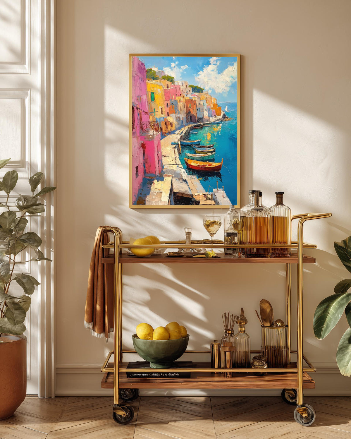 Procida Wall Art — framed canvas print by Cenzio Atelier
