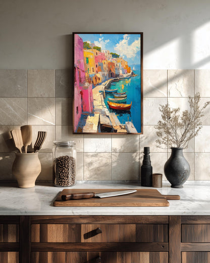 Procida Wall Art — painterly wall art printed and framed to order
