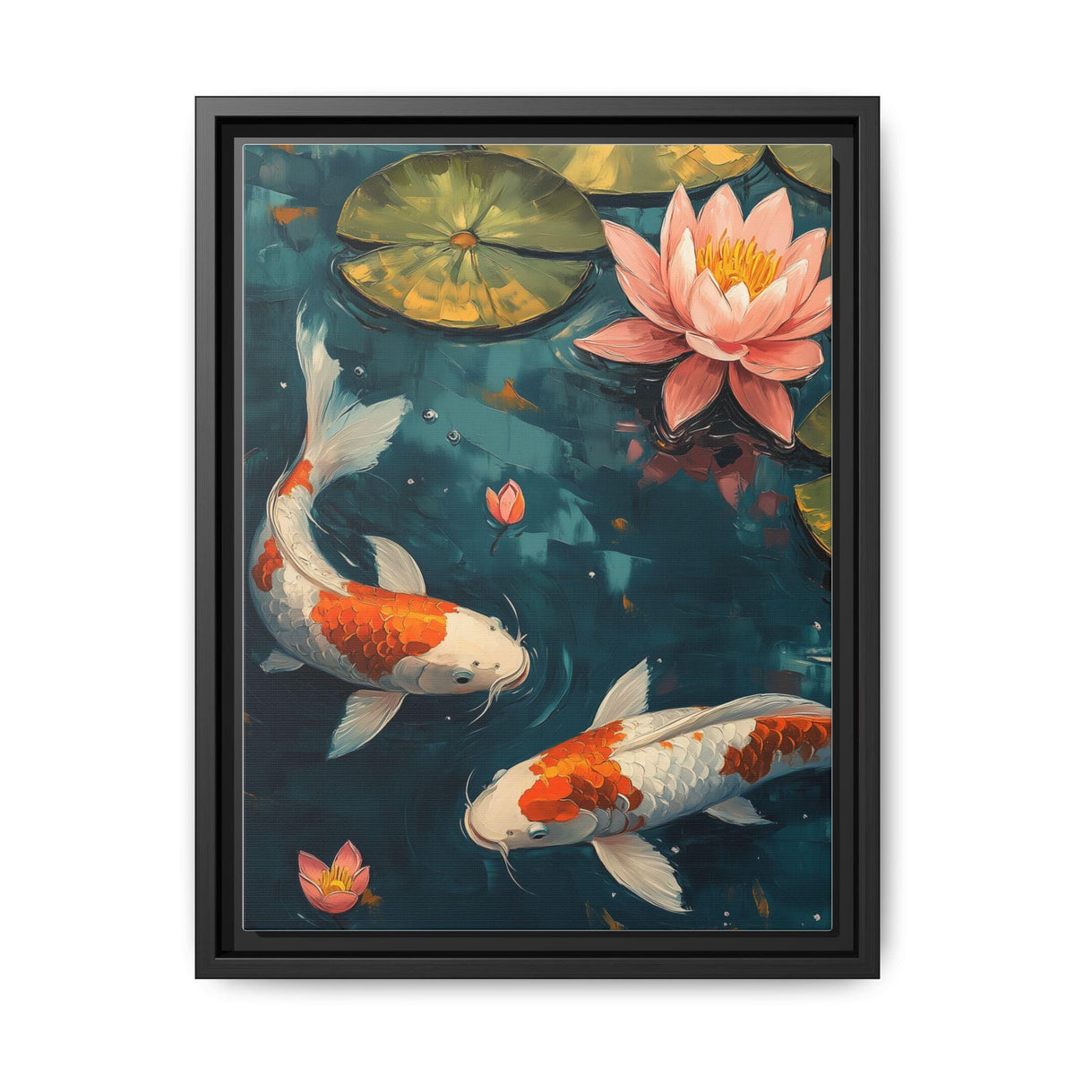 Koi Fish Wall Art — painterly wall art printed and framed to order