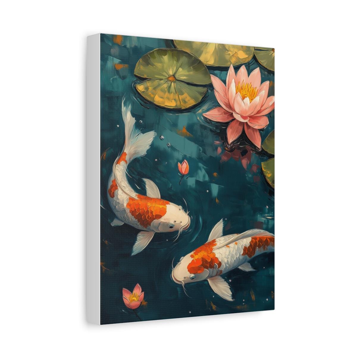 Koi Fish Wall Art — Cenzio Atelier framed canvas, made to order