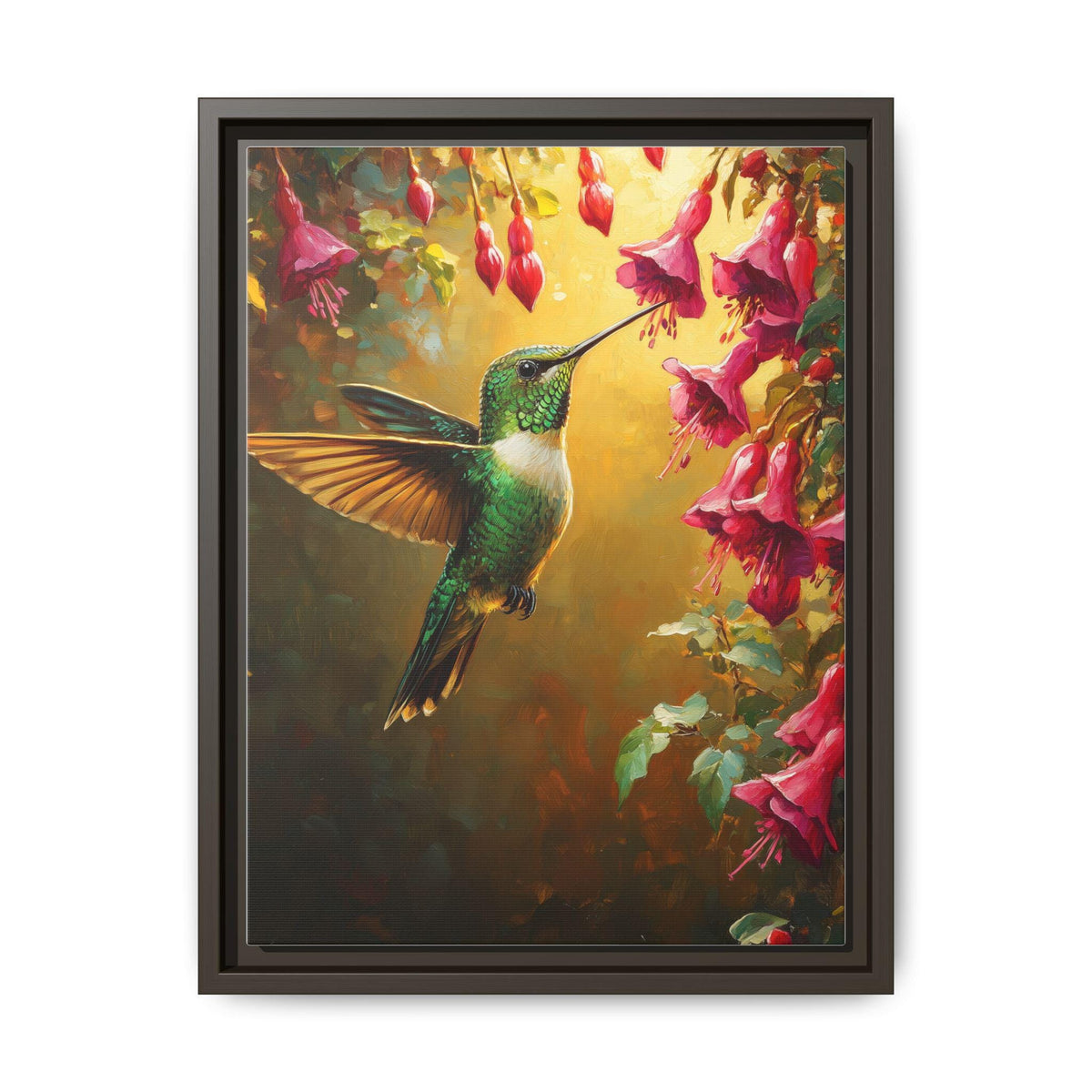 Hummingbird Wall Art — painterly wall art printed and framed to order