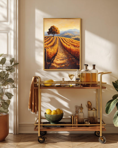 Napa Valley Wall Art — framed canvas print by Cenzio Atelier