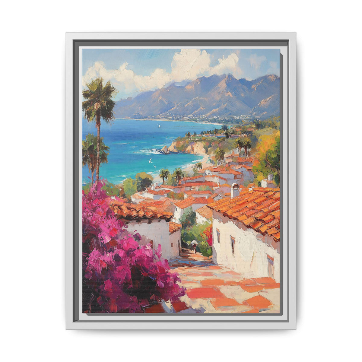 Santa Barbara Wall Art — museum-grade cotton canvas in a solid wood frame