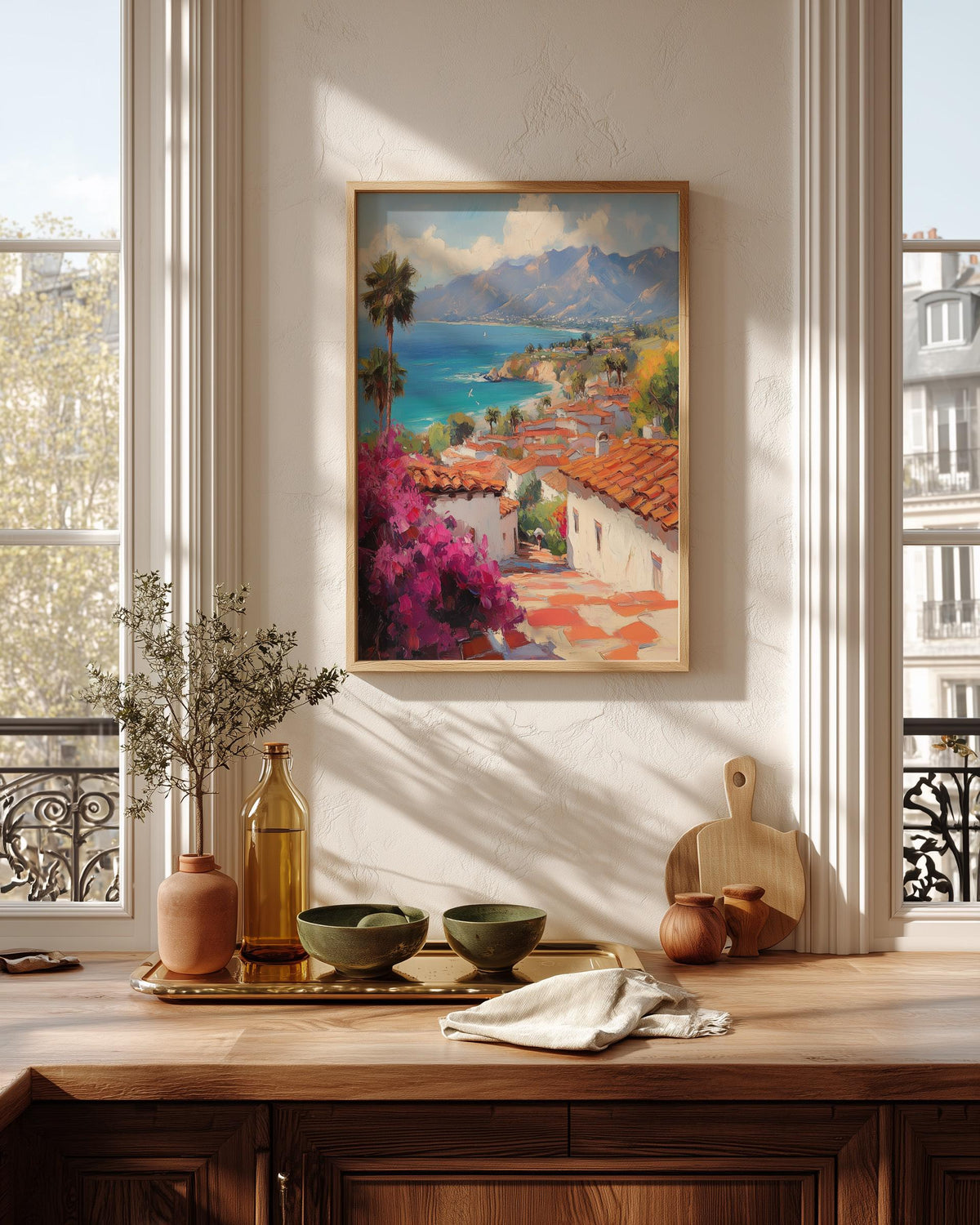 Santa Barbara Wall Art — Cenzio Atelier framed canvas, made to order
