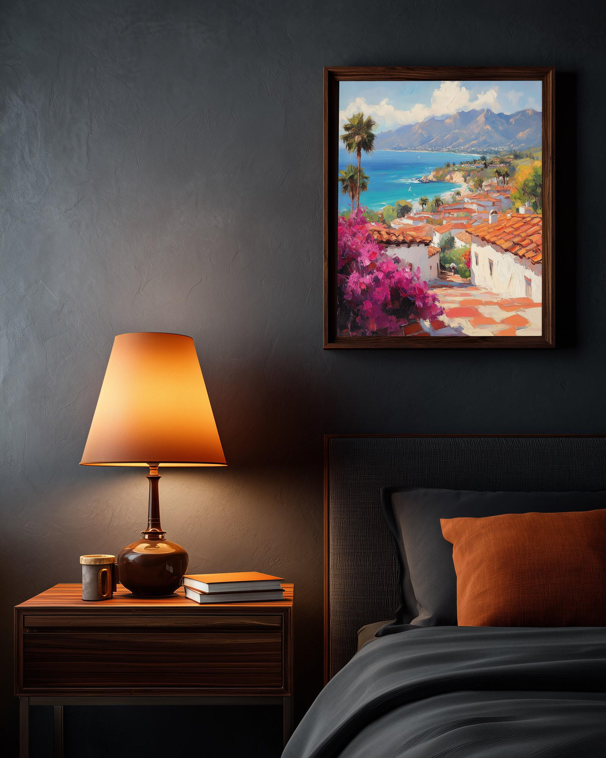Santa Barbara Wall Art — framed canvas print by Cenzio Atelier