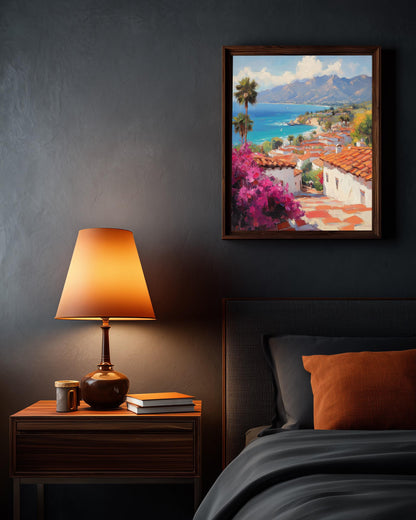 Santa Barbara Wall Art — framed canvas print by Cenzio Atelier