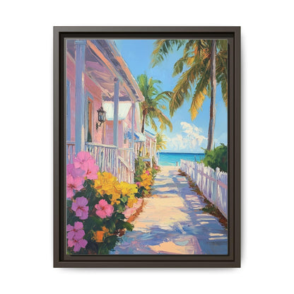 Key West Wall Art — painterly canvas art, hand-framed in solid wood