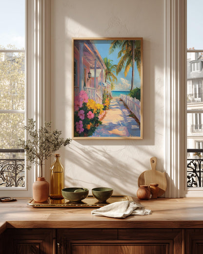 Key West Wall Art — Cenzio Atelier framed canvas, made to order