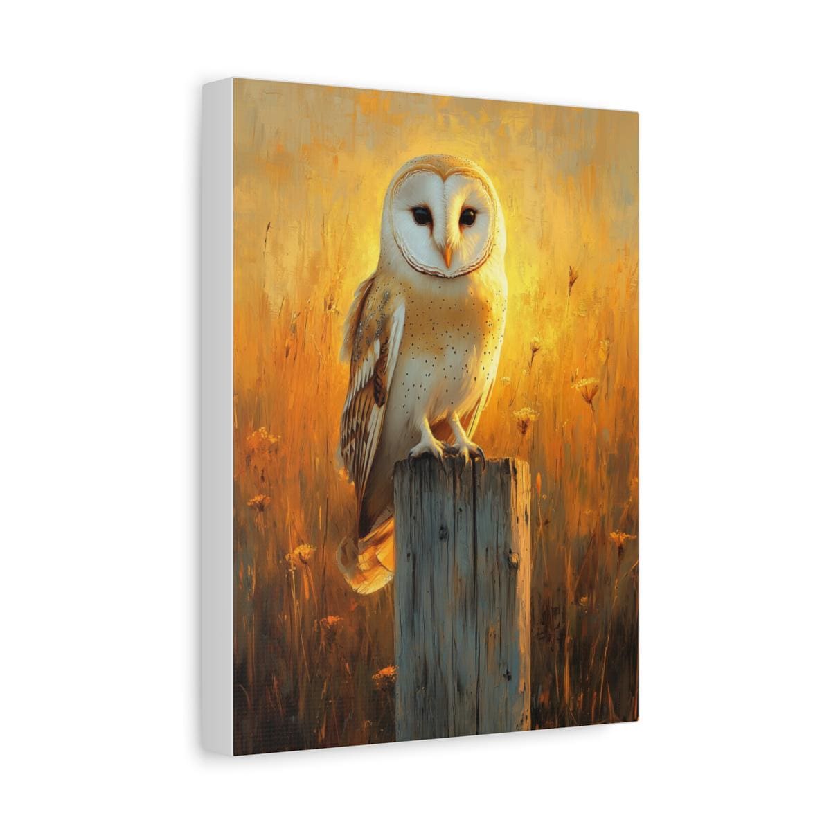 Barn Owl Wall Art — Cenzio Atelier framed canvas, made to order