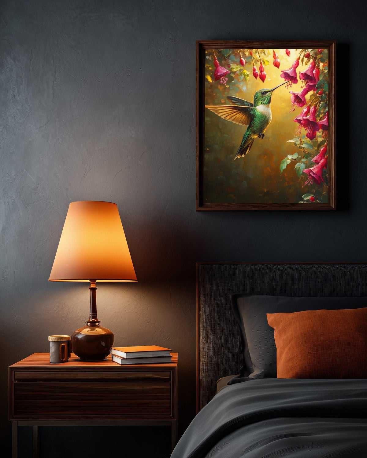 Hummingbird Wall Art — framed canvas print by Cenzio Atelier